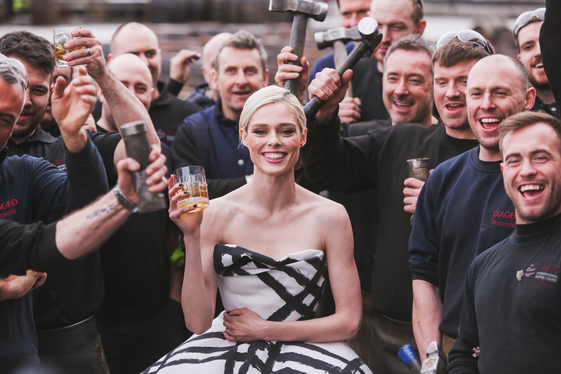 Coco Rocha behind the scenes to mark International Scotch Day