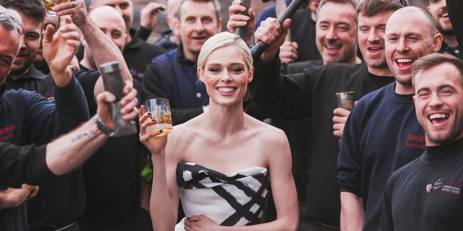 Coco Rocha behind the scenes to mark International Scotch Day