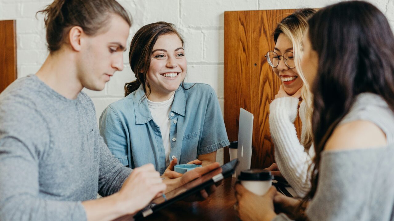 Group of people networking